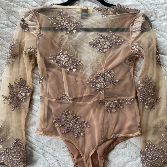 FOR LOVE and LEMONS Sheer Skivvies Bodysuit - Picture 4 of 5